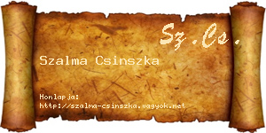 Szalma Csinszka névjegykártya